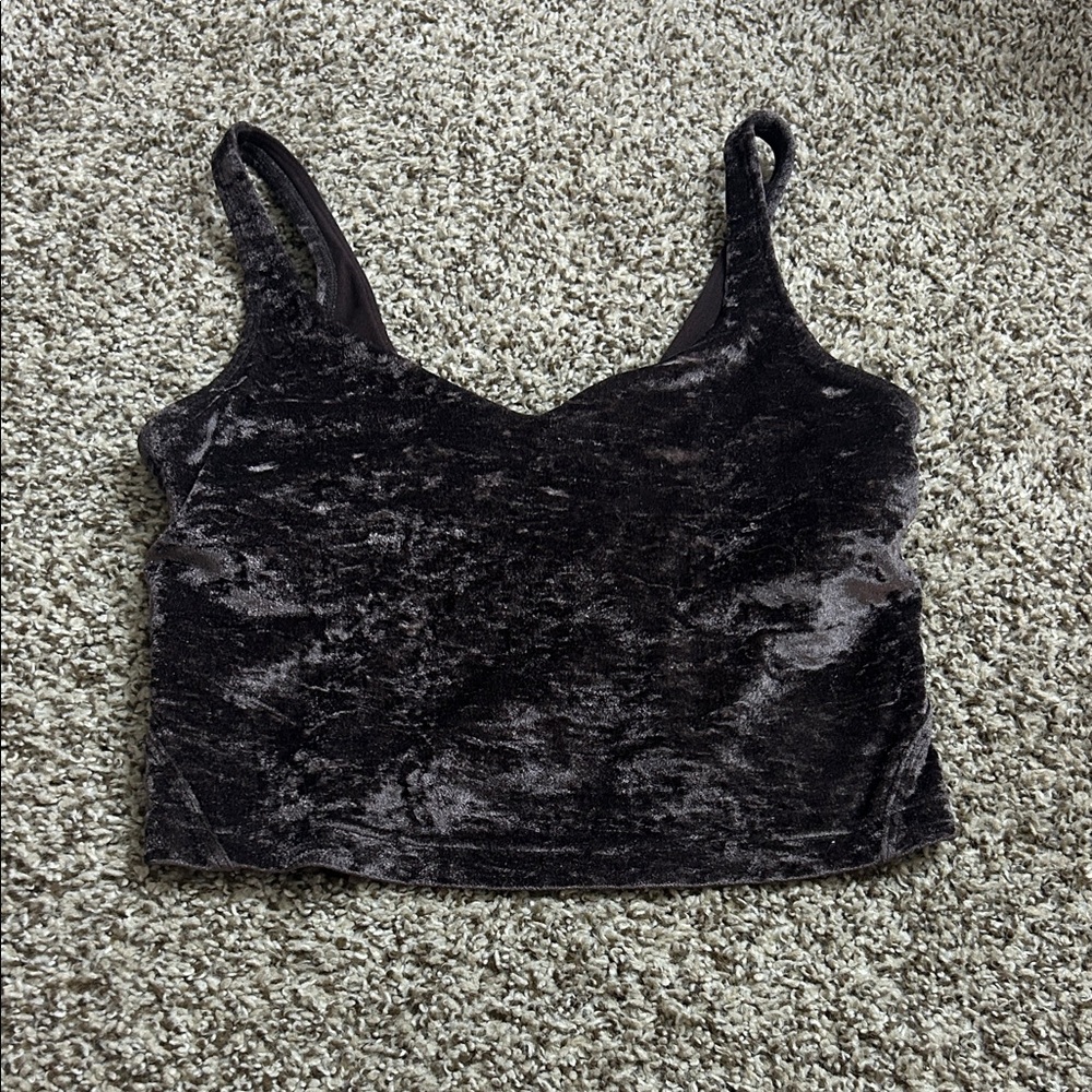 Lululemon Athletica Velvet Charcoal Tank Top